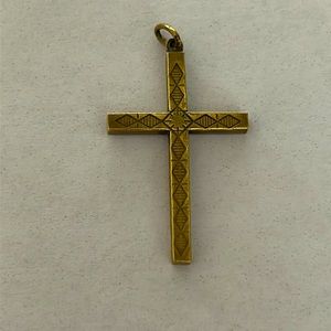 Italian vintage gold cross